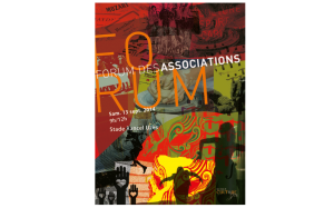 Affiche Forum des associations réalisée par IBSTUDIO agence de communication à uzès
