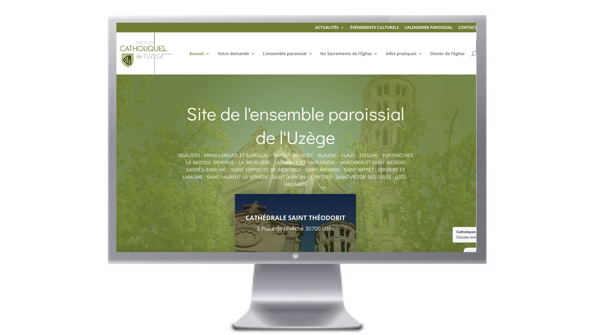 Site internet de la cathédrale d'Uzès et de l'ensemble paroissial de l'Uzège